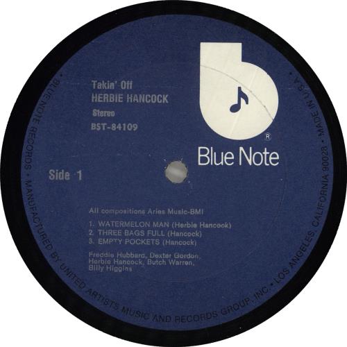 Herbie Hancock Takin' Off - United Artists vinyl LP album (LP record) US HHALPTA714251