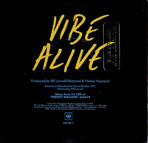 Herbie Hancock Vibe Alive 7" vinyl single (7 inch record / 45) Australian HHA07VI622938