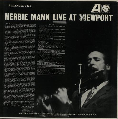 Herbie Mann Live At Newport vinyl LP album (LP record) US HM1LPLI650064