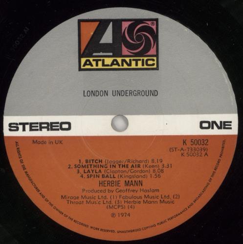 Herbie Mann London Underground vinyl LP album (LP record) UK HM1LPLO556219