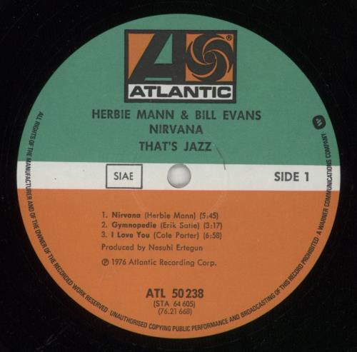 Herbie Mann Nirvana vinyl LP album (LP record) German HM1LPNI410033