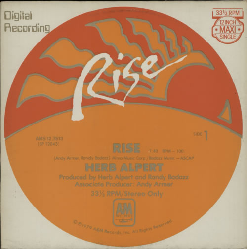 Herb Alpert Rise German 12" vinyl single (12 inch record / Maxisingle) (601477)