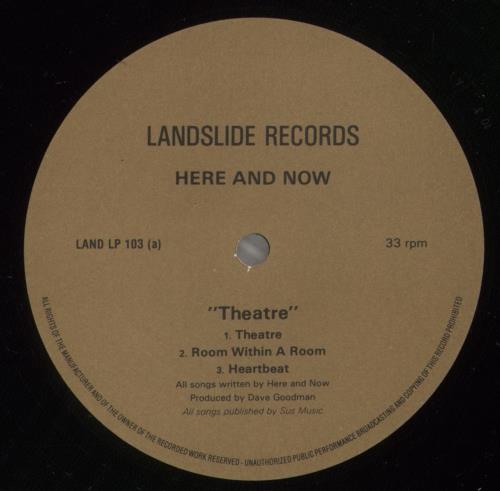Here And Now Theatre vinyl LP album (LP record) UK H&NLPTH886879