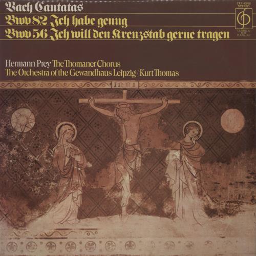 Hermann Prey Bach Cantatas: Bwv 82 "Ich Habe Genug" & Bwv 56 "Ich Will Den Kreuzstab Gerne Tragen" vinyl LP album (LP record) UK 23ULPBA760999