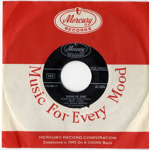 Herv Vilard Mourir Du Vivre 7" vinyl single (7 inch record / 45) French H0U07MO614013