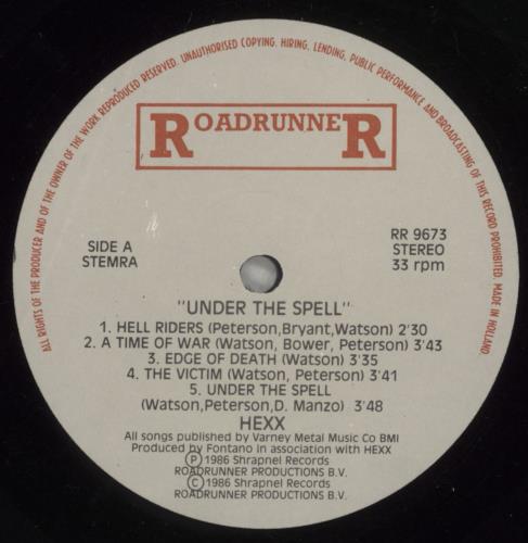 Hexx Under The Spell vinyl LP album (LP record) Dutch HQYLPUN557440