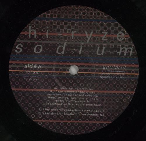 Hi-Ryze Sodium 2-LP vinyl record set (Double LP Album) UK 9ND2LSO876316