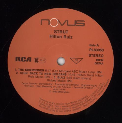 Hilton Ruiz Strut vinyl LP album (LP record) German HKQLPST856067