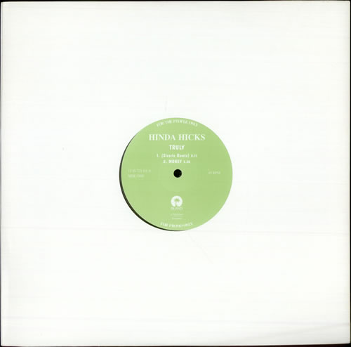 Hinda Hicks Truly 12" vinyl single (12 inch record / Maxi-single) UK HHI12TR509949