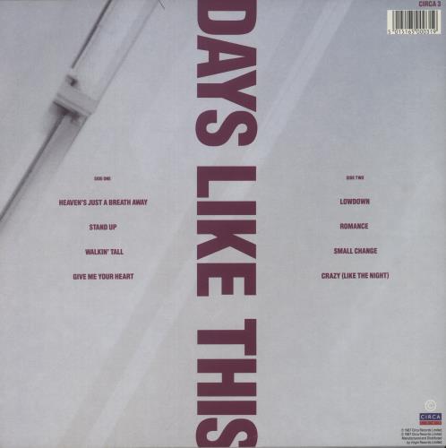 Hindsight Days Like This vinyl LP album (LP record) UK HW1LPDA893150