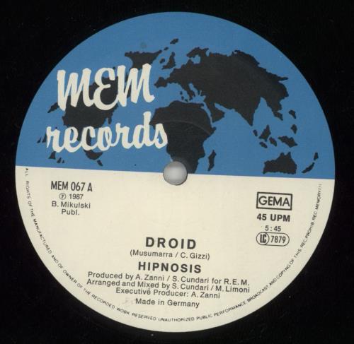 Hipnosis Droid 12" vinyl single (12 inch record / Maxi-single) German 8MR12DR868721