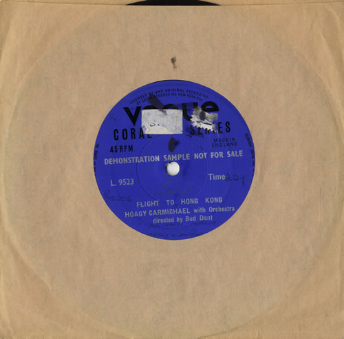 Hoagy Carmichael Flight To Hong Kong 7" vinyl single (7 inch record / 45) UK HC607FL576556