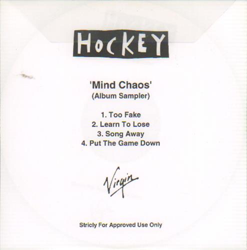 Hockey Mind Chaos - Album Sampler CD-R acetate UK KE6CRMI649123