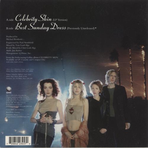 Hole Celebrity Skin - EX 7" vinyl single (7 inch record / 45) UK HLE07CE885452