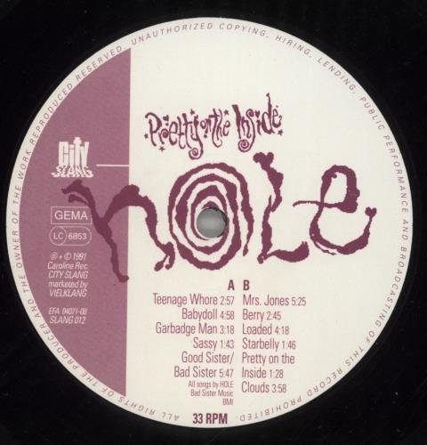 Hole Pretty On The Inside - EX vinyl LP album (LP record) German HLELPPR885115
