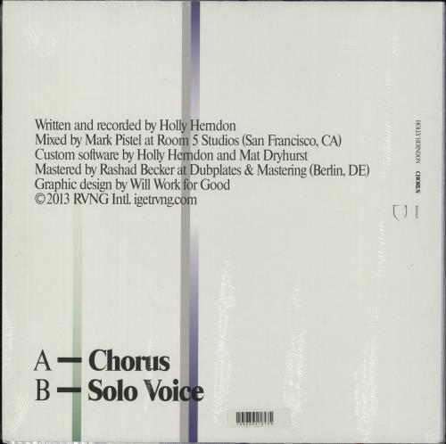 Holly Herndon Chorus 12" vinyl single (12 inch record / Maxi-single) US 0QY12CH865380