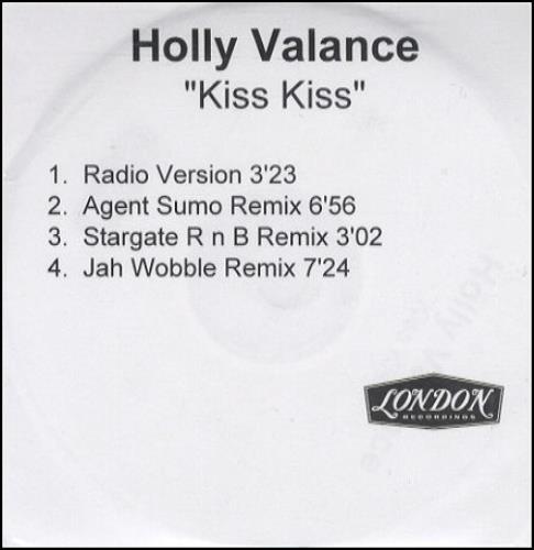 Holly Valance Kiss Kiss CD-R acetate UK HVACRKI247102