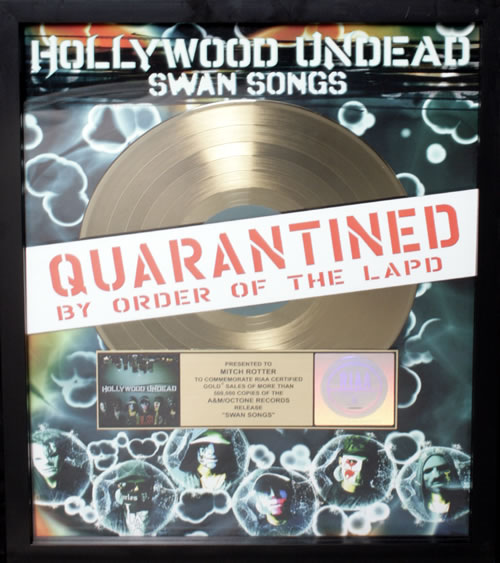 Hollywood Undead Swan Songs award disc US 7HUAWSW550050