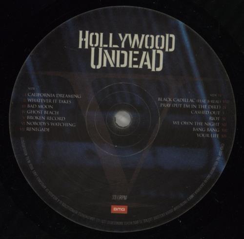 Hollywood Undead V vinyl LP album (LP record) UK 7HULPV883021