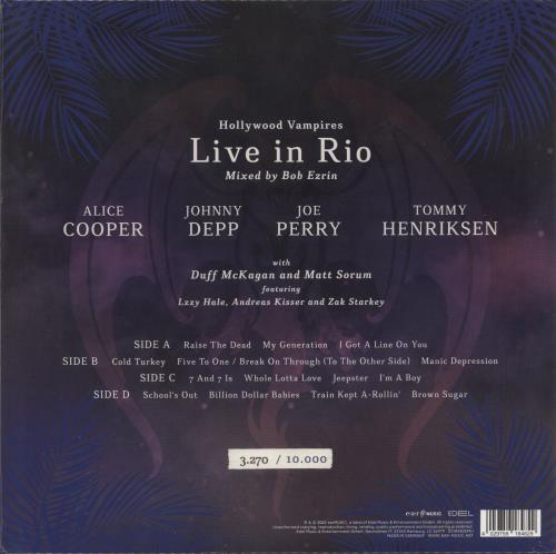 Hollywood Vampires Live In Rio - Numbered Edition - Shrink 2-LP vinyl record set (Double LP Album) UK Z3L2LLI876538