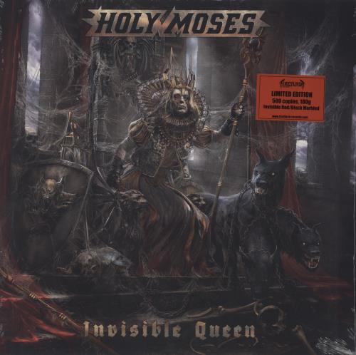 Holy Moses Invisible Queen - Red & Black Marbled - Sealed vinyl LP album (LP record) German 4P6LPIN813158