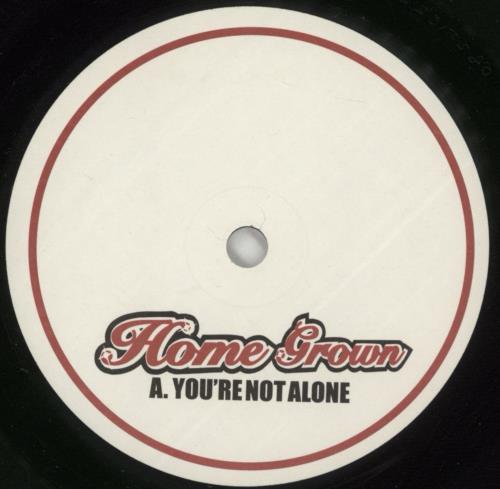 Home Grown You're Not Alone 7" vinyl single (7 inch record / 45) UK 9RN07YO866100