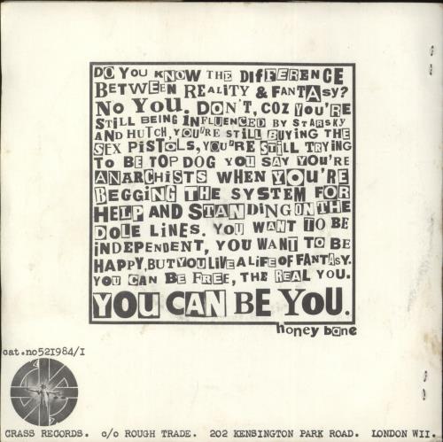 Honey Bane You Can Be You 7" vinyl single (7 inch record / 45) UK HQ807YO549648