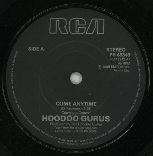 Hoodoo Gurus Come Anytime 7" vinyl single (7 inch record / 45) UK HOO07CO559583