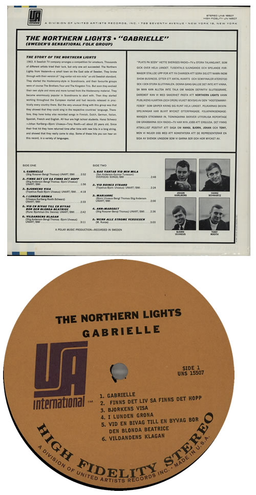 Hootenanny Singers Gabrielle vinyl LP album (LP record) US YNHLPGA573871