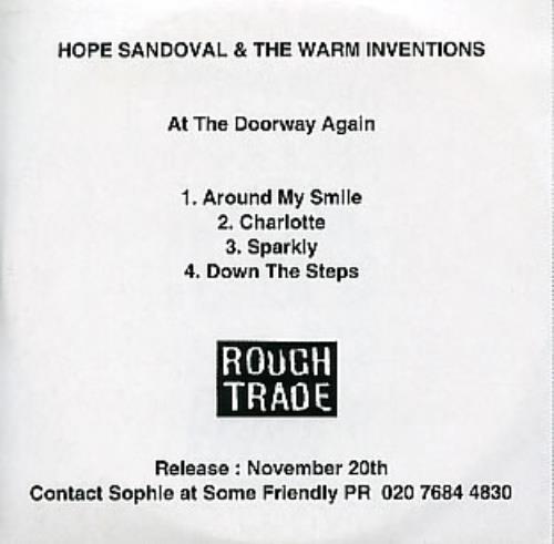 Hope Sandoval At The Doorway Again CD-R acetate UK HVLCRAT224183