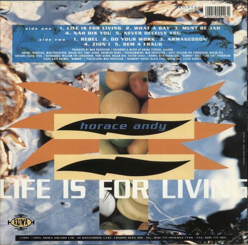 Horace Andy Life Is For Living vinyl LP album (LP record) UK HCELPLI709866