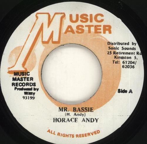 Horace Andy Mr. Bassie 7" vinyl single (7 inch record / 45) Jamaican HCE07MR716068