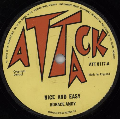 Horace Andy Nice And Easy 7" vinyl single (7 inch record / 45) UK HCE07NI755818