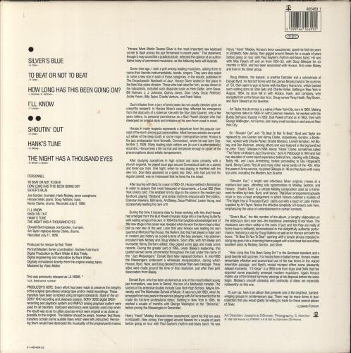Horace Silver Silver's Blue vinyl LP album (LP record) Dutch HAOLPSI858185