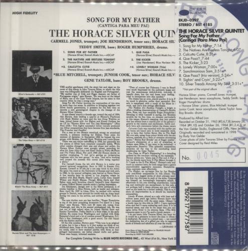 Horace Silver The Sidewinder CD album (CDLP) Korean HAOCDTH885095