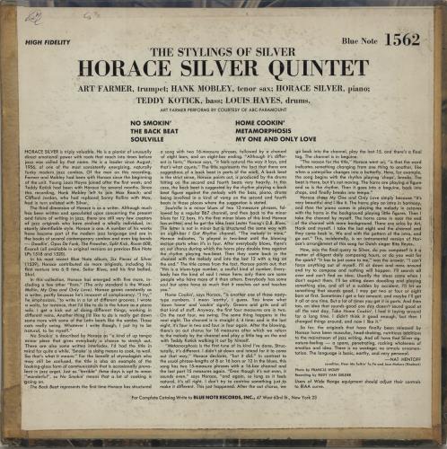 Horace Silver The Stylings Of Silver - West 63rd 'r' vinyl LP album (LP record) US HAOLPTH675561