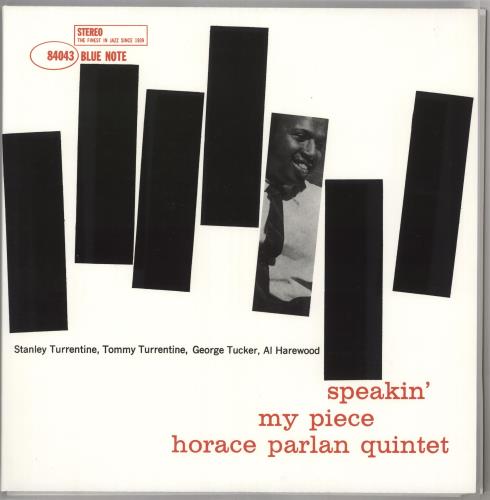 Horace Parlan Speakin' My Piece - 45RPM 180 Gram 2-LP vinyl record set (Double Album) US HPR2LSP728353