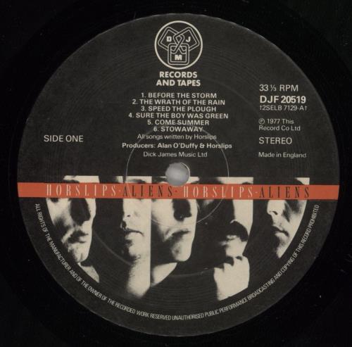 Horslips Aliens vinyl LP album (LP record) UK OSLLPAL330597