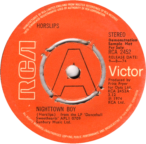 Horslips Nighttown Boy 7" vinyl single (7 inch record / 45) UK OSL07NI579462