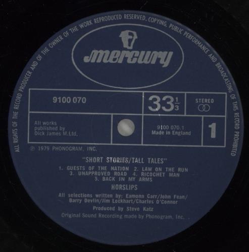 Horslips Short Stories/Tall Tales vinyl LP album (LP record) UK OSLLPSH384182
