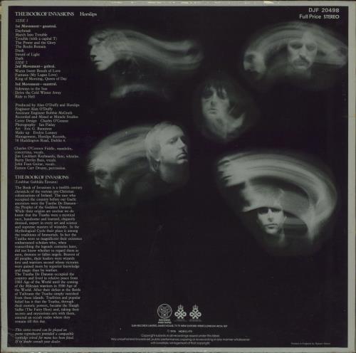 Horslips The Book Of Invasions vinyl LP album (LP record) UK OSLLPTH790108