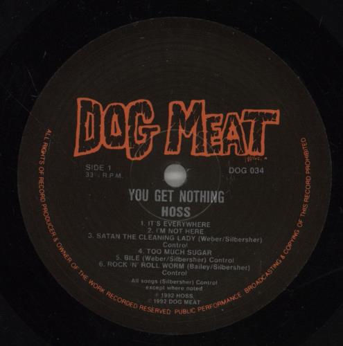 Hoss You Get Nothing vinyl LP album (LP record) Australian -42LPYO888475