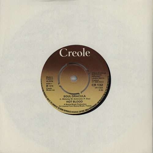 Hot Blood Soul Dracula 7" vinyl single (7 inch record / 45) UK HW807SO574823