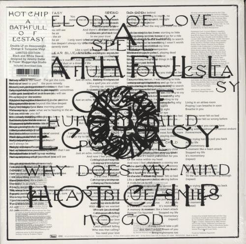 Hot Chip A Bath Full Of Ecstasy - 180gram Orange & Blue Vinyl - Autographed 2-LP vinyl record set (Double LP Album) UK HCI2LAB876509