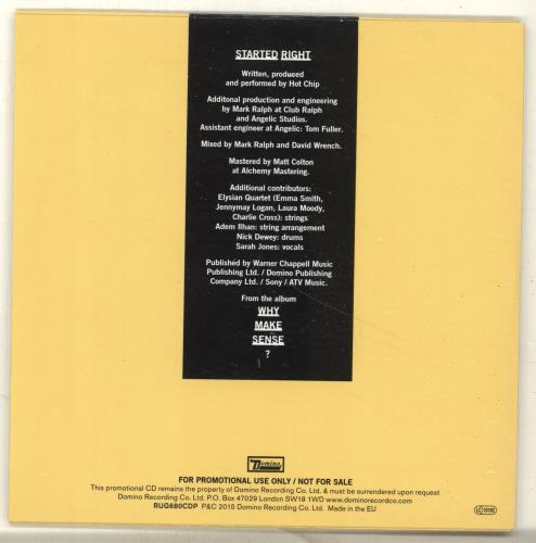 Hot Chip Started Right CD single (CD5 / 5") UK HCIC5ST697279