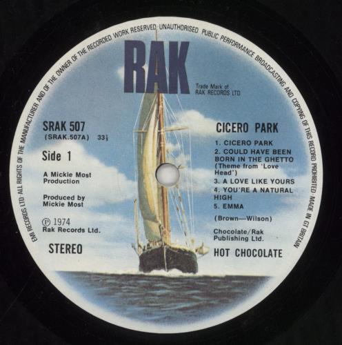 Hot Chocolate Cicero Park vinyl LP album (LP record) UK HOCLPCI412063