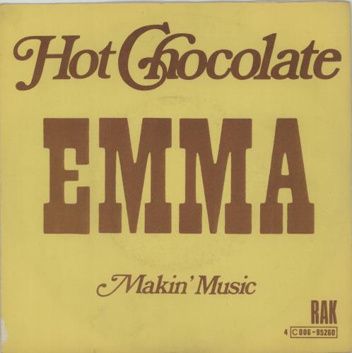 Hot Chocolate Emma 7" vinyl single (7 inch record / 45) Belgian HOC07EM656917