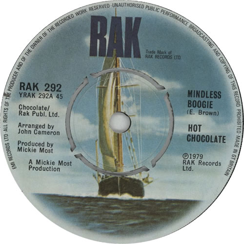 Hot Chocolate Mindless Boogie 7" vinyl single (7 inch record / 45) UK HOC07MI633239