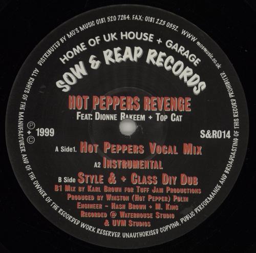 Hot Pepper Hot Peppers Revenge 12" vinyl single (12 inch record / Maxi-single) UK 19W12HO754087