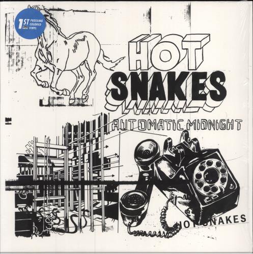 Hot Snakes Automatic Midnight + Hype Sticker vinyl LP album (LP record) US HSKLPAU783623